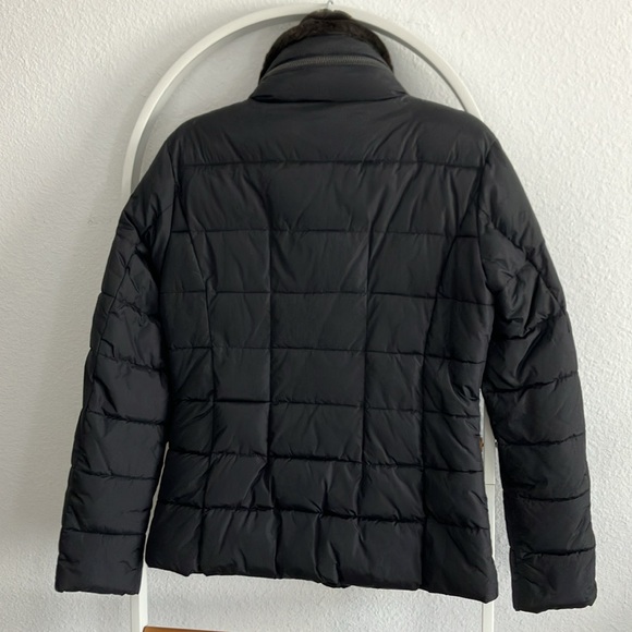 S 13/NYC black puffy jacket w faux fur collar size small, excellent condition - Picture 5 of 8